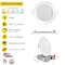 Nuwatt 4 Inch Ultra Thin LED Recessed Lighting 5CCT 2700K/3000K/3500K/4000K/5000K ETL Wafer Lights 12 PK NW-P-DL-4-9W-5CT-WH-12P - alternate 4